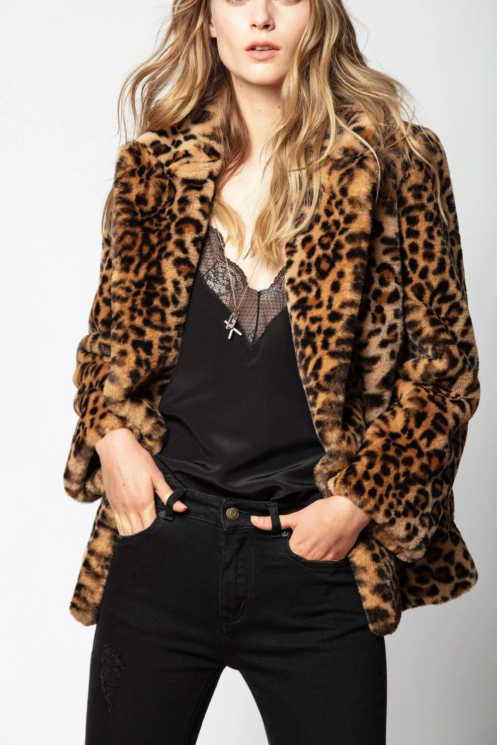 Zadig & Voltaire - Mottys Leo Naturel Faux Fur Coat