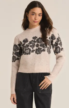 ZSU Marisol Flora Sweater in Light Oatmeal